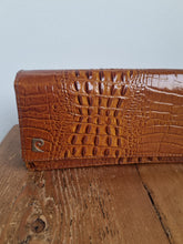 Load image into Gallery viewer, Vintage Small Brown Croc Leather Bag