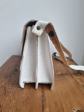 Load image into Gallery viewer, Vintage Medium Satchel White Croc Leather Bag