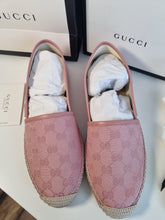 Load image into Gallery viewer, BNWT Authentic Genuine Gucci Pink Cloth Espadrilles with Packaging 8.5/9