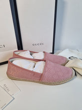 Load image into Gallery viewer, BNWT Authentic Genuine Gucci Pink Cloth Espadrilles with Packaging 8.5/9