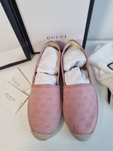 Load image into Gallery viewer, BNWT Authentic Genuine Gucci Pink Cloth Espadrilles with Packaging 8.5/9