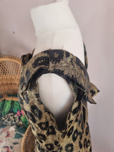 Load image into Gallery viewer, True Vintage Kitty Copeland 1960s Gold/Black Brocade Dress