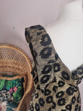 Load image into Gallery viewer, True Vintage Kitty Copeland 1960s Gold/Black Brocade Dress