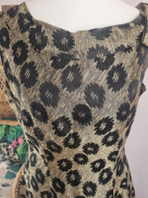 Load image into Gallery viewer, True Vintage Kitty Copeland 1960s Gold/Black Brocade Dress