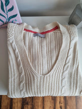Load image into Gallery viewer, Per Una 100% Cotton Cream Cable Knitted Oversized Jumper XL
