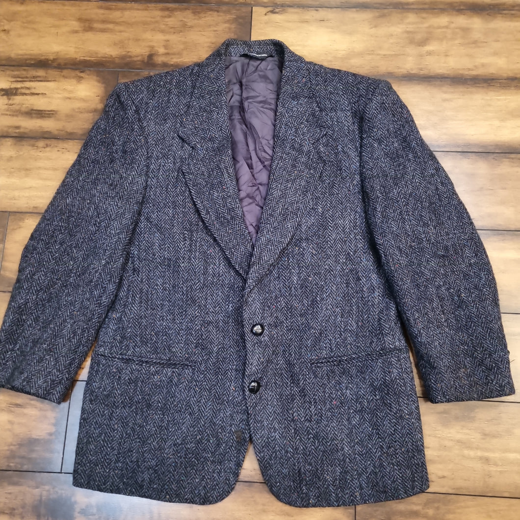 Vintage Charcoal/blue Harris Tween Blazer