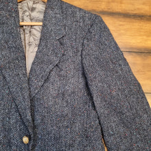 Load image into Gallery viewer, Vintage Blue Harris Tweed Blazer
