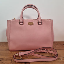 Load image into Gallery viewer, Michael Kors Kellen Med Satchel light peach saffiano leather bag Rrp £320
