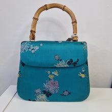 Load image into Gallery viewer, Vintage Oriental bamboo handle bag
