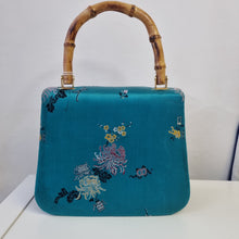 Load image into Gallery viewer, Vintage Oriental bamboo handle bag

