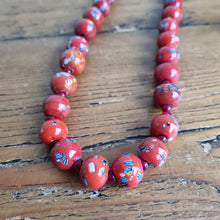 Load image into Gallery viewer, Vintage Murano Glass Style  Red Necklace
