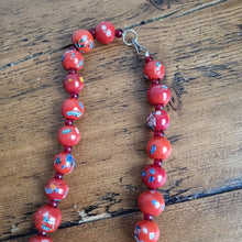 Load image into Gallery viewer, Vintage Murano Glass Style  Red Necklace
