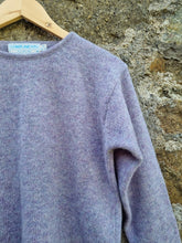 Load image into Gallery viewer, Vintage lavender melange pure new wool jumper XS
