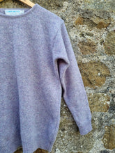 Load image into Gallery viewer, Vintage lavender melange pure new wool jumper XS
