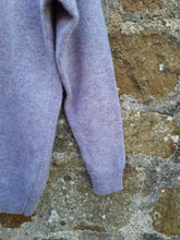 Load image into Gallery viewer, Vintage lavender melange pure new wool jumper XS
