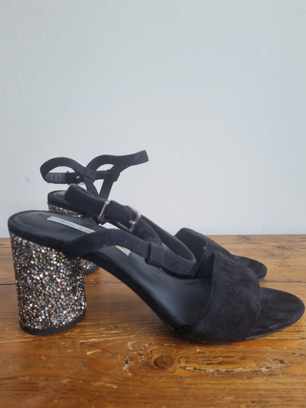 &Otherstories Crystal Chunky Heels 7