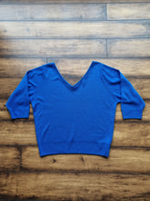 Load image into Gallery viewer, Vintage St.Michael 100% Lambswool Blue Jumper 14/16

