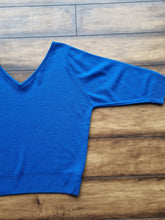 Load image into Gallery viewer, Vintage St.Michael 100% Lambswool Blue Jumper 14/16
