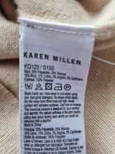 Load image into Gallery viewer, Karen Millen Cashmere Blend Gold Cardi 8/10

