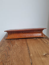 Load image into Gallery viewer, Vintage Medium Brown Croc Leather Bag

