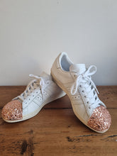 Load image into Gallery viewer, Adidas Rose Gold Capped Ladies Trainers 5
