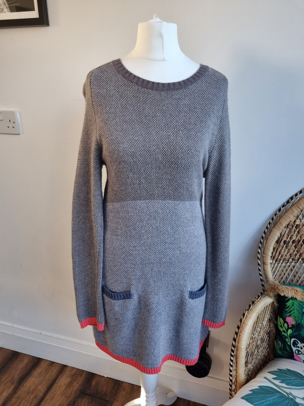 White Stuff Soft Angora Knitted Jumper Dress 8