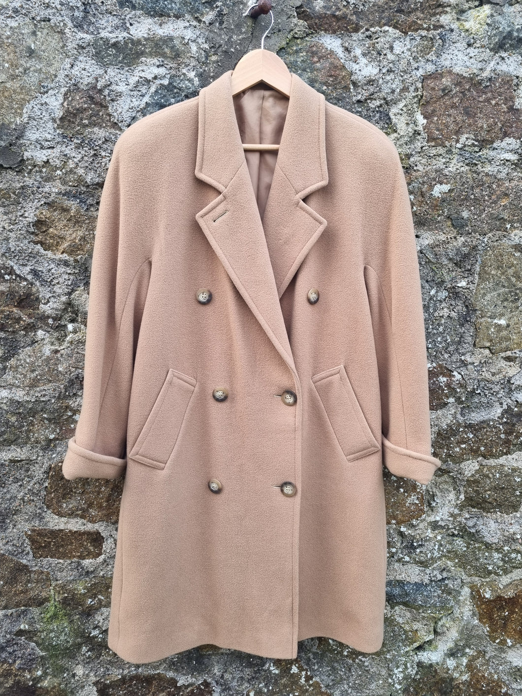Vintage St.Michael Camel 100% Virgin Wool Ladies Coat 10
