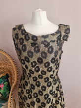 Load image into Gallery viewer, True Vintage Kitty Copeland 1960s Gold/Black Brocade Dress
