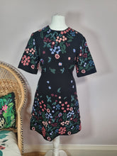 Load image into Gallery viewer, Zara Women Embroidered Floral Black Dress S
