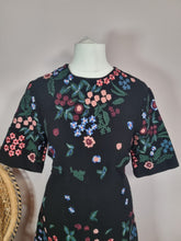 Load image into Gallery viewer, Zara Women Embroidered Floral Black Dress S
