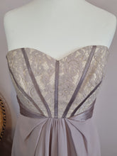Load image into Gallery viewer, Coast Silk Mix Dusky Lilac Corset Lace Prom Wedding Guest Dress 12
