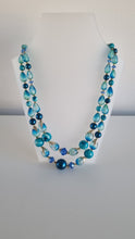 Load image into Gallery viewer, Murano Blue Glass Style Beaded Necklace
