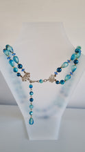 Load image into Gallery viewer, Murano Blue Glass Style Beaded Necklace
