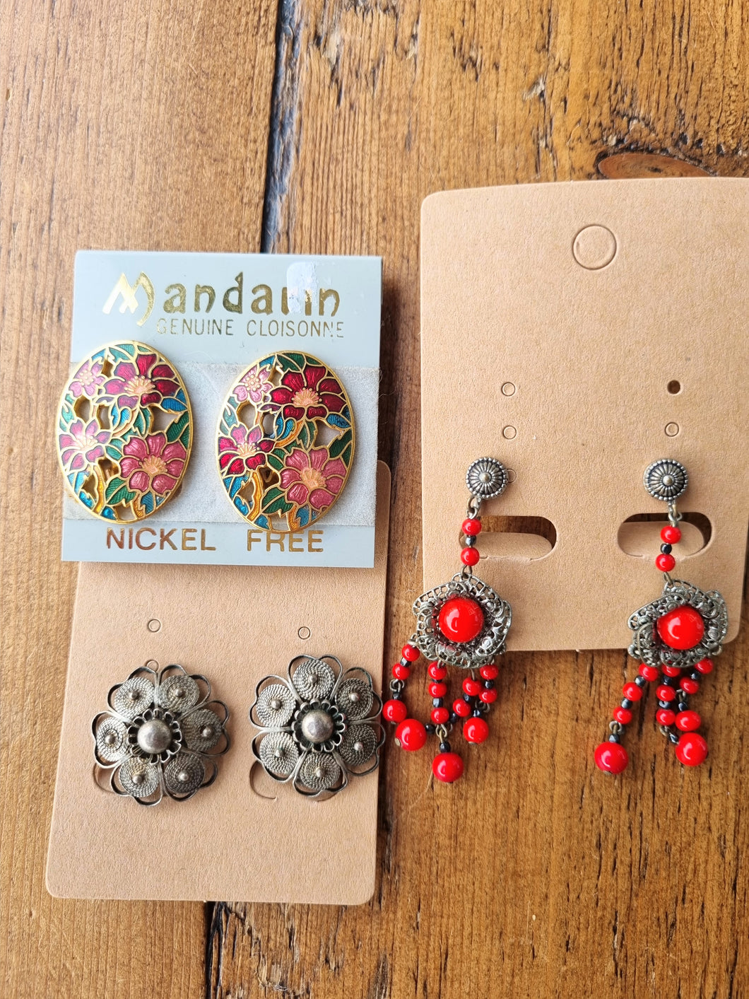 Art Deco Style Clipon Trio
