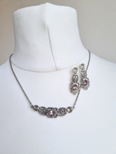 Load image into Gallery viewer, Amethyst &amp; Marcasite Silver Art Nouveau Style Set
