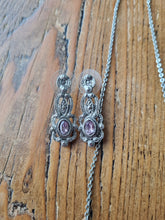 Load image into Gallery viewer, Amethyst &amp; Marcasite Silver Art Nouveau Style Set
