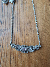 Load image into Gallery viewer, Amethyst &amp; Marcasite Silver Art Nouveau Style Set
