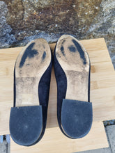 Load image into Gallery viewer, Anthropolgie Pom Pom Black Ballet Ladies Flats Size 4 37

