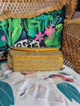 Load image into Gallery viewer, Gold fully beaded embellished evening crossbody bag
