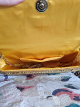 Load image into Gallery viewer, Gold fully beaded embellished evening crossbody bag
