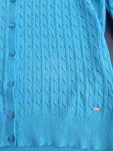 Load image into Gallery viewer, Tommy Hilfiger Blue Cable Knit Ladies Cardigan XXL
