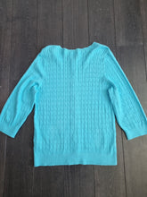 Load image into Gallery viewer, Tommy Hilfiger Blue Cable Knit Ladies Cardigan XXL
