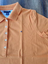 Load image into Gallery viewer, Y2K Tommy Hilfiger Orange Ladies Polo Cotton T shirt L

