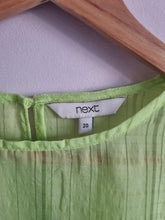 Load image into Gallery viewer, NEXT Lime Green Sheer Summer Ladies Top 20
