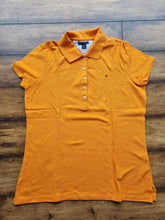 Load image into Gallery viewer, Y2K Tommy Hilfiger Orange Ladies Polo Cotton T shirt L
