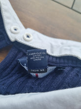 Load image into Gallery viewer, Tommy Hilfiger Navy Cable Knit Jumper with removeable Collar Ladies XL
