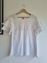 Load image into Gallery viewer, Tommy Hilfiger Denim Y2K Lace Frilly Embroidered Ladies Blouse T shirt XL
