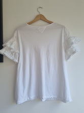 Load image into Gallery viewer, Tommy Hilfiger Denim Y2K Lace Frilly Embroidered Ladies Blouse T shirt XL
