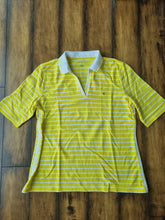 Load image into Gallery viewer, Tommy Hilfiger Bundle of 2 Ladies Yellow Striped Polo Shirts XL
