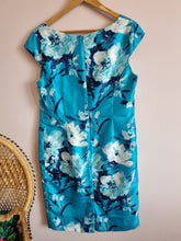 Load image into Gallery viewer, Jacques Vert Blue Floral Evening Wedding Guest Occasion Formal Dress 14
